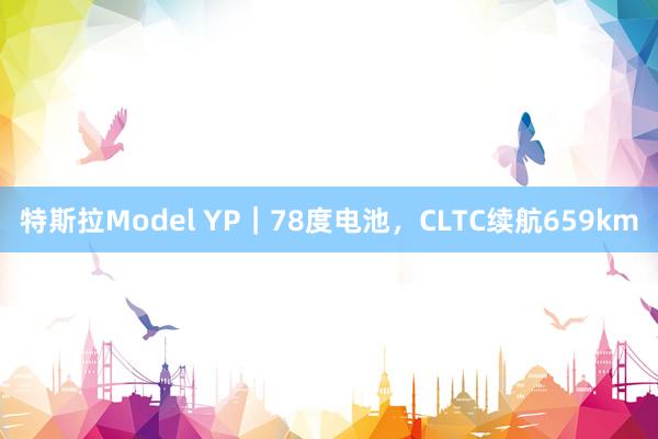 特斯拉Model YP｜78度电池，CLTC续航659km