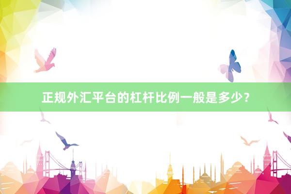 正规外汇平台的杠杆比例一般是多少？