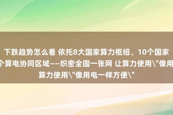 下跌趋势怎么看 依托8大国家算力枢纽、10个国家算力集群、3个算电协同区域——织密全国一张网 让算力使用＂像用电一样方便＂